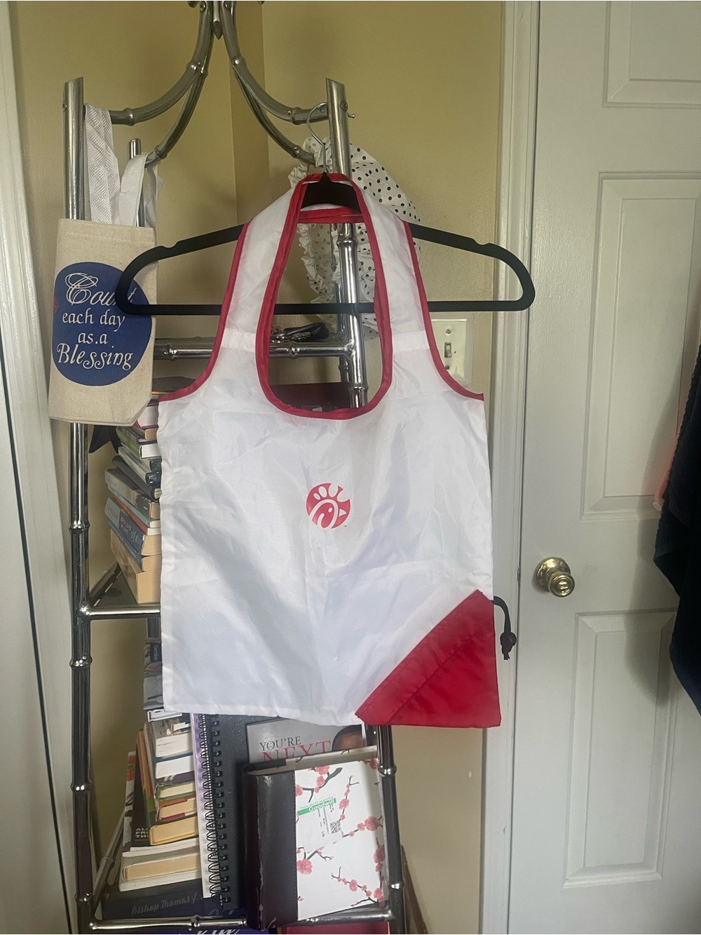 Chick-fil-A White & Red Foldable Tote Bag